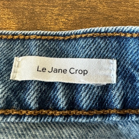 Frame Le Jane Crop Jeans in Caramia Raw Hem EUC Size 27 - Picture 9 of 10